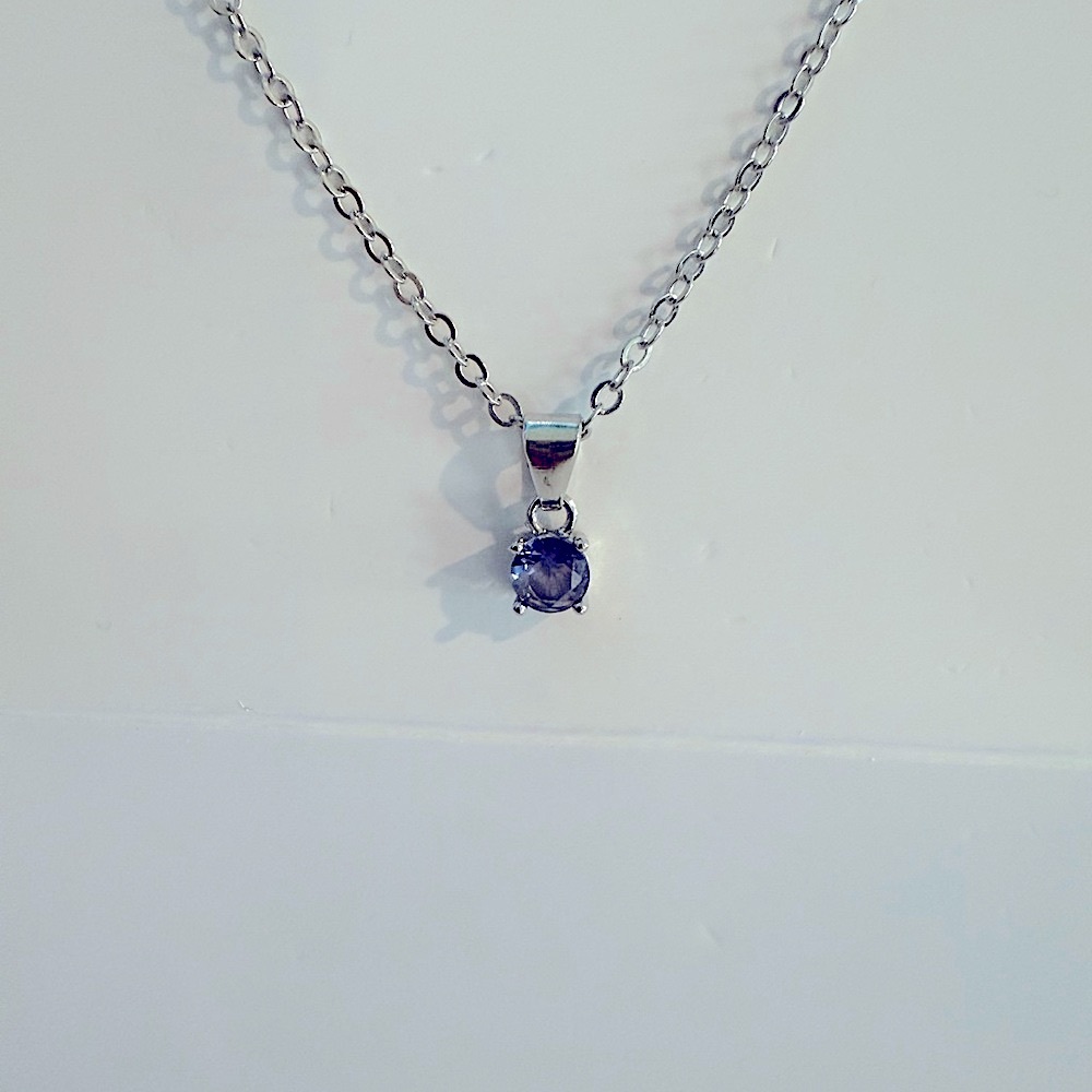 Effy Elegant Silver Necklace with Purple Gemstone